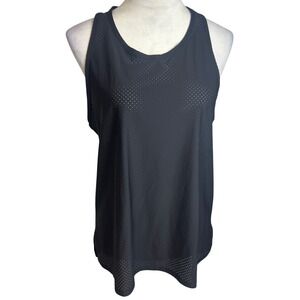 Spanx Breathe Perforated Tank Top Black Racerback Activewear 50160R XL
